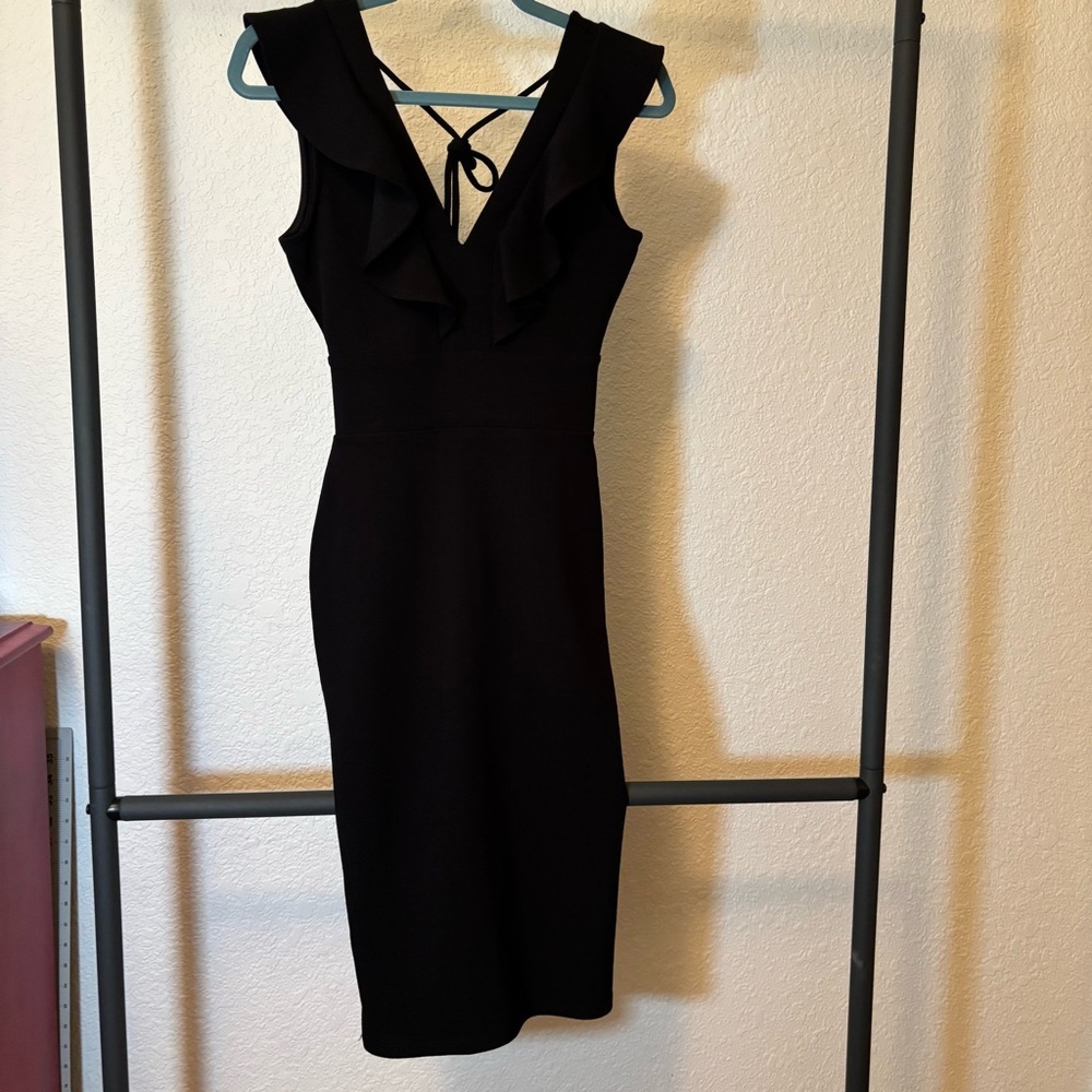 Crave Fame Little Black Dress Size S. Tapered waist. Black.